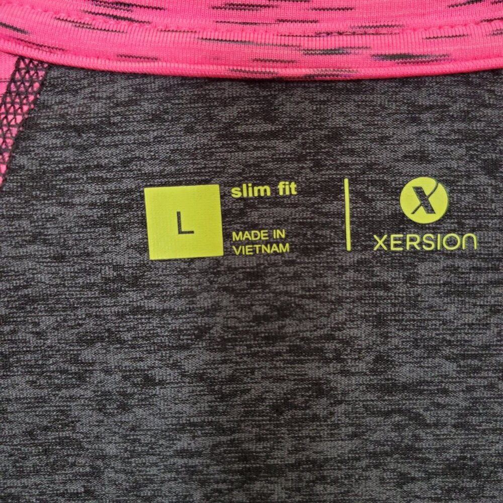 EUC Xersion Athletic Zip-up Jacket Black/Grey/Pink Workout Women's Large - Picture 3 of 11